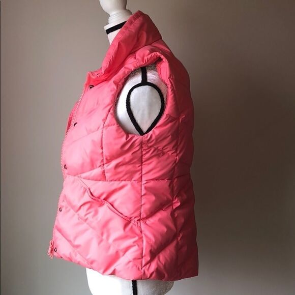 Jcrew salmon pink feather puffer vest size XS - Picture 2 of 6